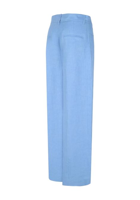 Pantalone wide leg in lino teo in azzurro S Maxmara - donna 'S MAXMARA | 2519131043600003